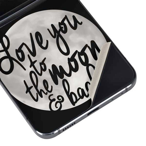 To The Moon And Back BW Galaxy Z Flip5 5G Skin