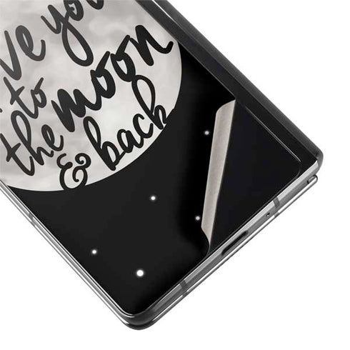 To The Moon And Back BW Galaxy Z Fold2 5G Skin