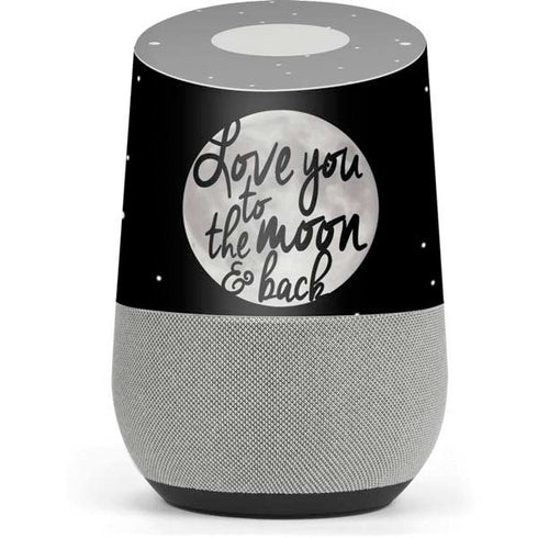 To The Moon And Back BW Google Home Skin