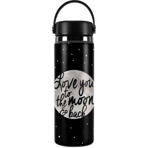 To The Moon And Back BW Hydro Flask 20oz Wide Mouth Skin