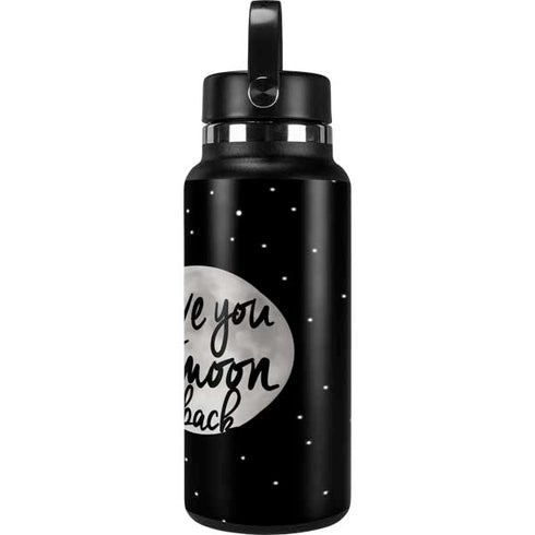 To The Moon And Back BW Hydro Flask 32oz Wide Mouth Skin