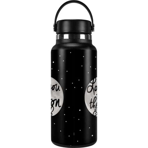 To The Moon And Back BW Hydro Flask 32oz Wide Mouth Skin