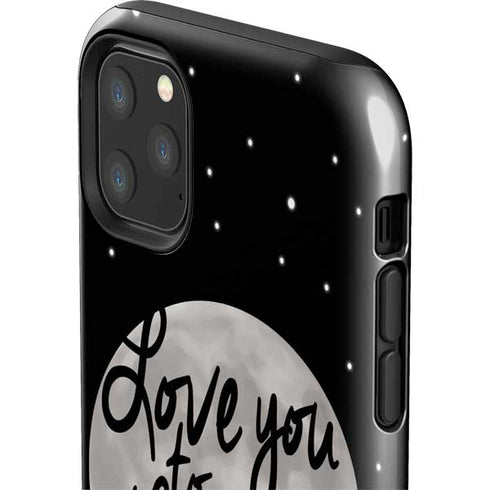 To The Moon And Back BW iPhone 11 Pro Max Impact Case