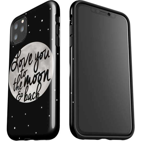 To The Moon And Back BW iPhone 11 Pro Max Impact Case