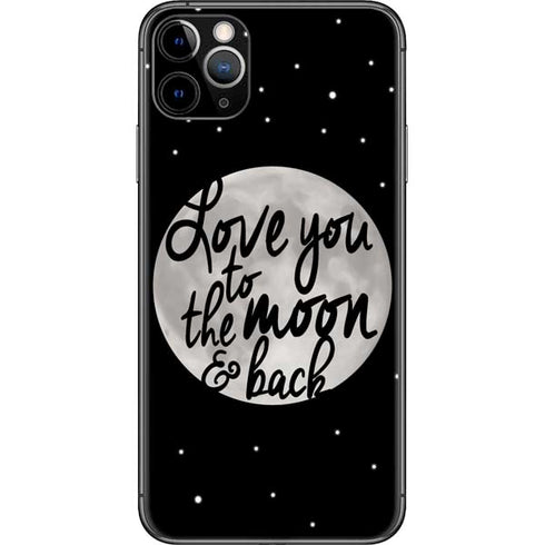 To The Moon And Back BW iPhone 11 Pro Max Skin