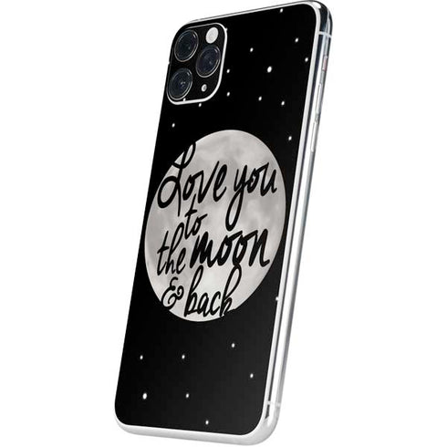 To The Moon And Back BW iPhone 11 Pro Max Skin