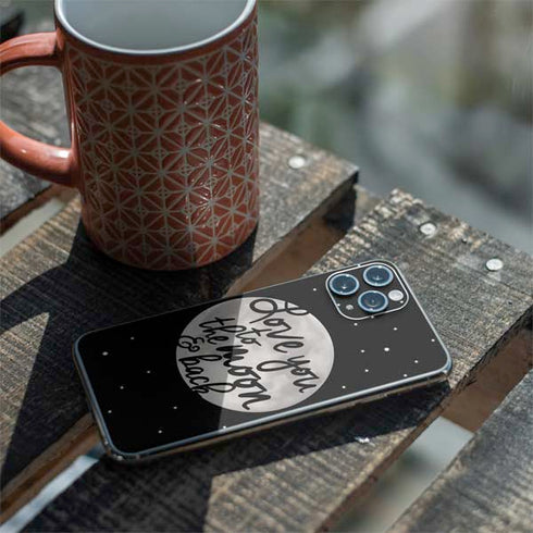 To The Moon And Back BW iPhone 11 Pro Skin