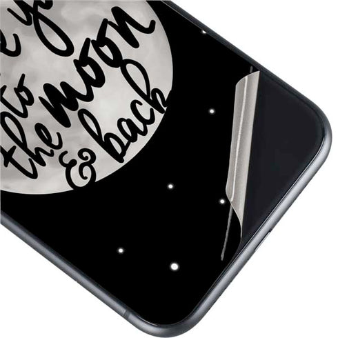 To The Moon And Back BW iPhone 11 Skin