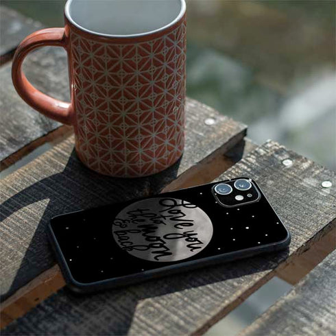 To The Moon And Back BW iPhone 11 Skin