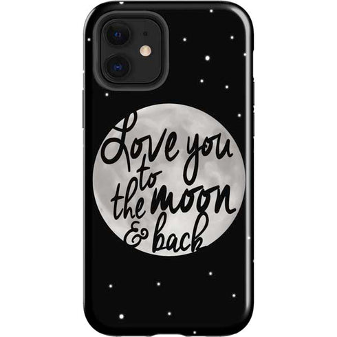 To The Moon And Back BW iPhone 12 Impact Case
