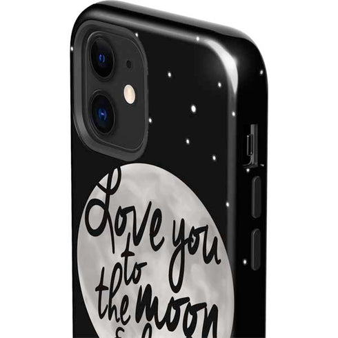 To The Moon And Back BW iPhone 12 Impact Case