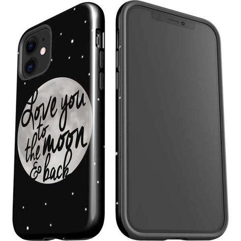 To The Moon And Back BW iPhone 12 Impact Case