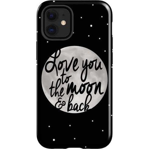 To The Moon And Back BW iPhone 12 Mini Impact Case