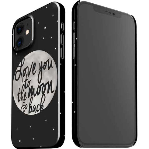 To The Moon And Back BW iPhone 12 Mini Lite Case