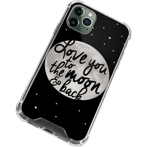 To The Moon And Back BW iPhone 12 Pro Clear Case