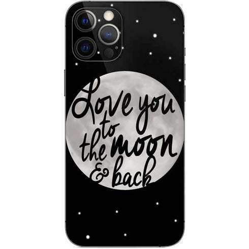 To The Moon And Back BW iPhone 12 Pro Max Skin