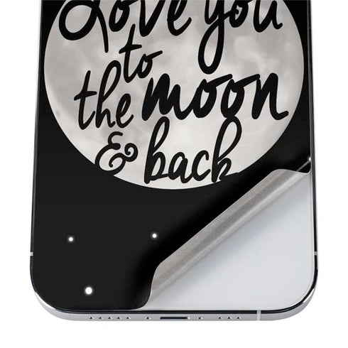 To The Moon And Back BW iPhone 12 Pro Max Skin