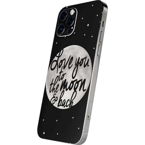 To The Moon And Back BW iPhone 12 Pro Skin