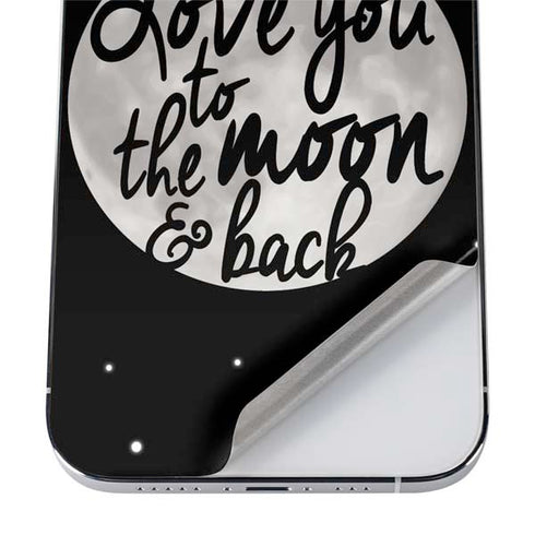 To The Moon And Back BW iPhone 12 Pro Skin