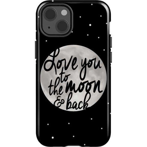 To The Moon And Back BW iPhone 13 Impact Case