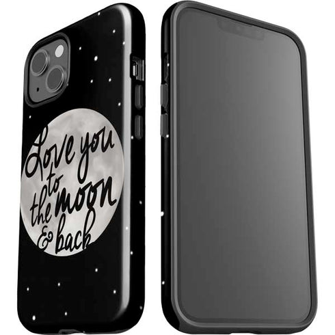 To The Moon And Back BW iPhone 13 Impact Case
