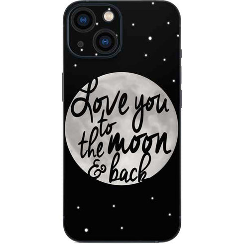 To The Moon And Back BW iPhone 13 Mini Skin