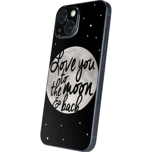 To The Moon And Back BW iPhone 13 Mini Skin
