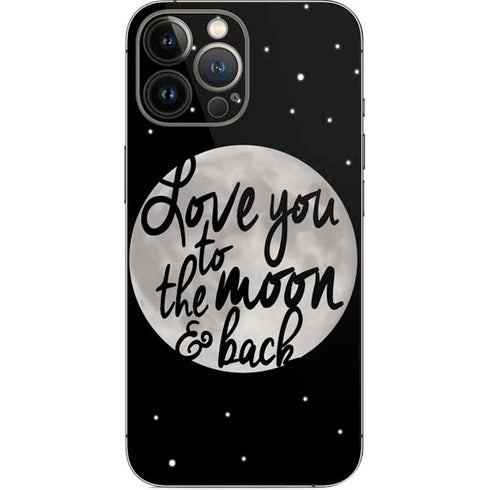 To The Moon And Back BW iPhone 13 Pro Max Skin