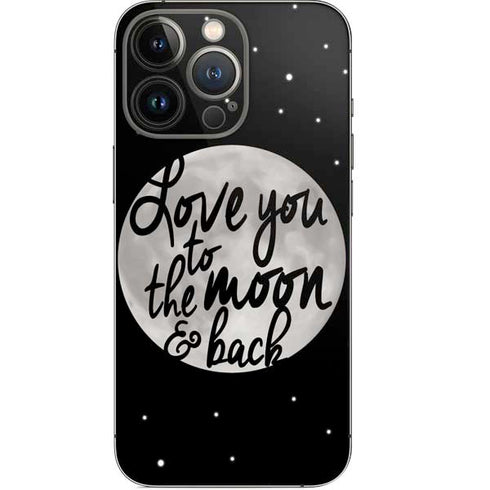 To The Moon And Back BW iPhone 13 Pro Skin