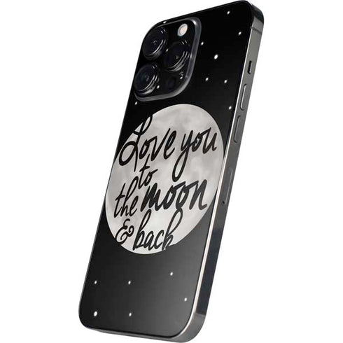 To The Moon And Back BW iPhone 13 Pro Skin
