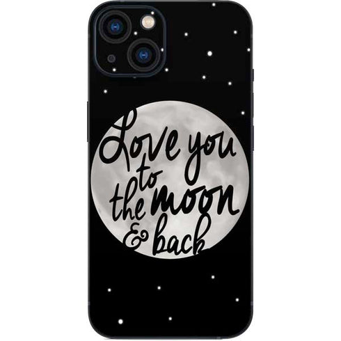 To The Moon And Back BW iPhone 13 Skin