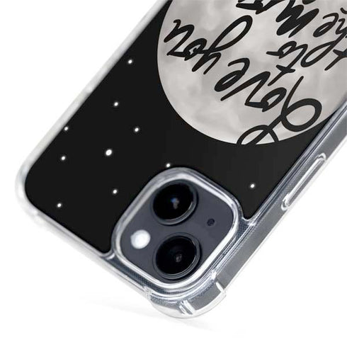 To The Moon And Back BW iPhone 15 MagSafe Case