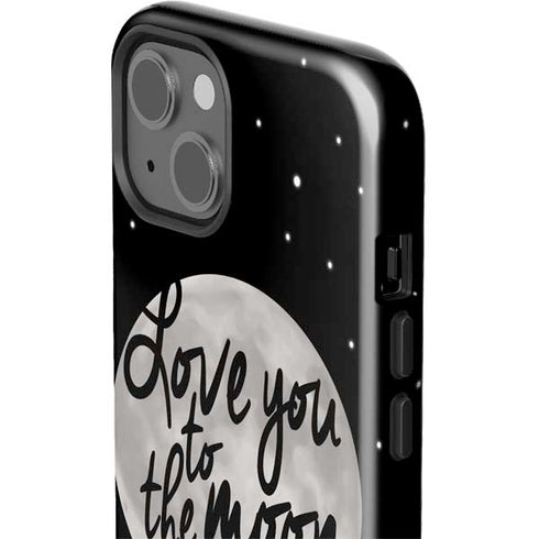 To The Moon And Back BW iPhone 14 Impact Case