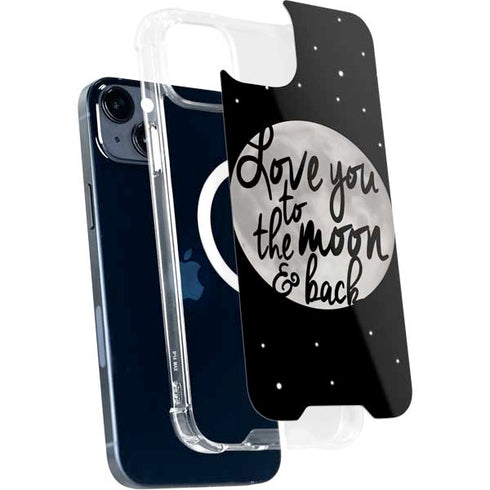 To The Moon And Back BW iPhone 15 Plus MagSafe Case