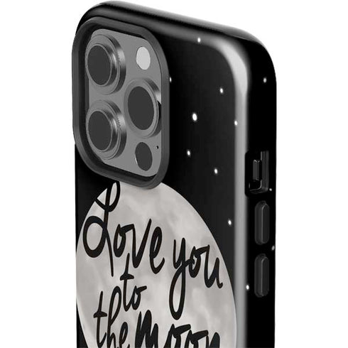 To The Moon And Back BW iPhone 15 Pro Impact Case