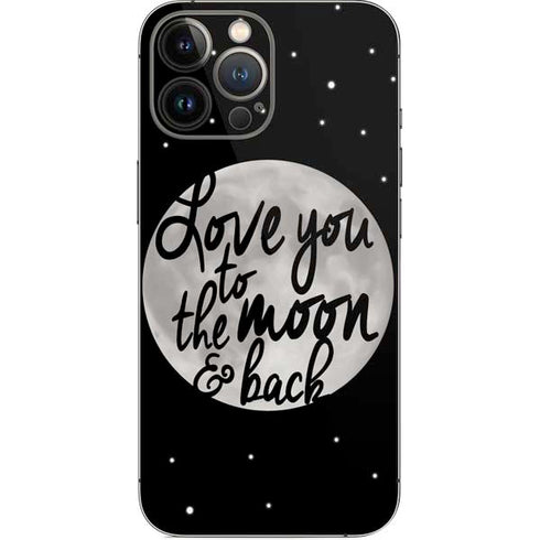 To The Moon And Back BW iPhone 14 Pro Max Skin