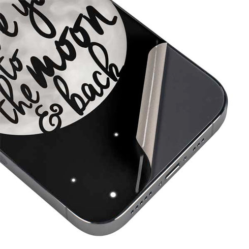 To The Moon And Back BW iPhone 14 Pro Max Skin