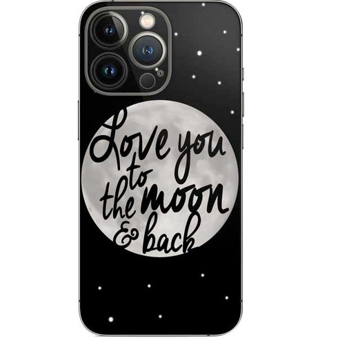 To The Moon And Back BW iPhone 14 Pro Skin