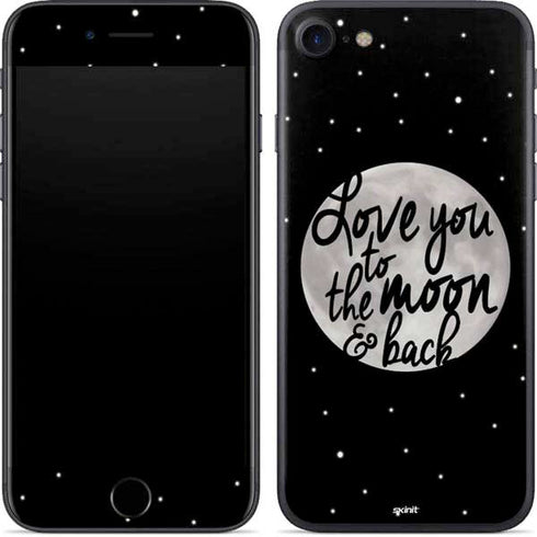 To The Moon And Back BW iPhone 7 Skin
