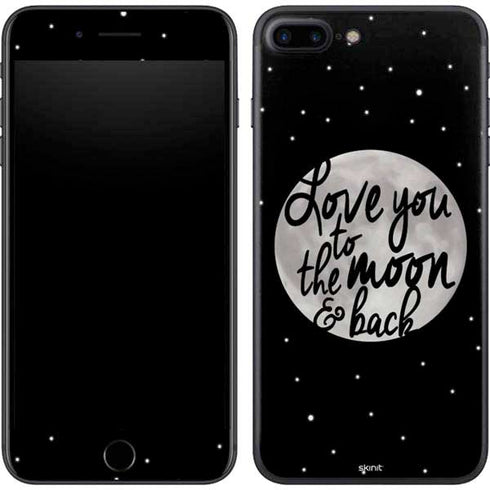 To The Moon And Back BW iPhone 8 Plus Skin