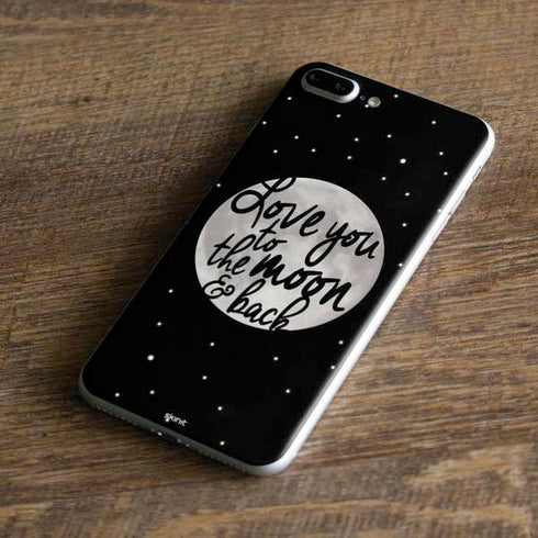 To The Moon And Back BW iPhone 8 Plus Skin