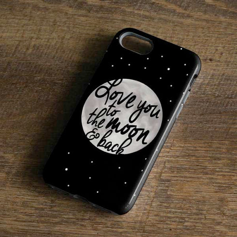 To The Moon And Back BW iPhone 8 Pro Case
