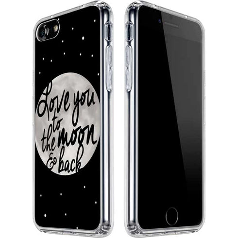 To The Moon And Back BW iPhone SE (2nd & 3rd Gen) Clear Case