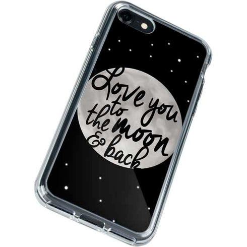 To The Moon And Back BW iPhone SE (2nd & 3rd Gen) Clear Case