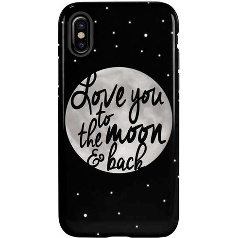 To The Moon And Back BW iPhone X Pro Case