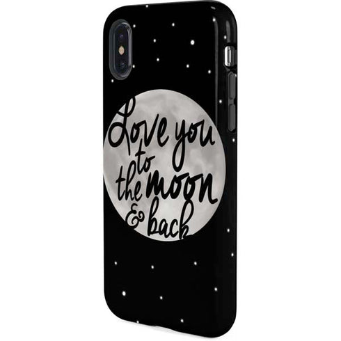 To The Moon And Back BW iPhone X Pro Case