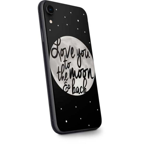To The Moon And Back BW iPhone XR Skin