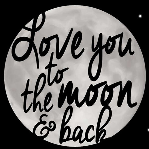 To The Moon And Back BW iPhone XR Skin