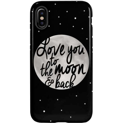To The Moon And Back BW iPhone XS Pro Case