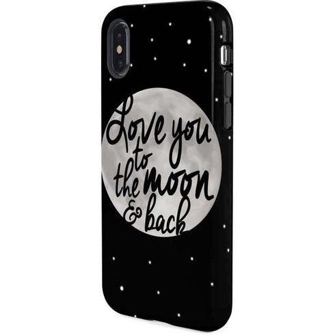 To The Moon And Back BW iPhone XS Pro Case